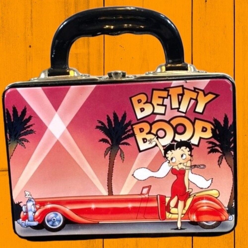 Retro Vintage Style Betty Boop Tin Lunch Box. Super adorable and collectible.